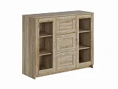 Тумба Сириус 2 двери со стеклом и 3 ящика 117*95 белый Тумба Сириус 2 двери со стеклом и 3 ящика 117*95 белый