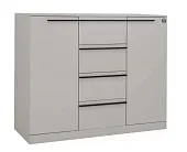 Комод Николь 8 Кашемир/Ручки-черные матовые Комод Николь 8 Кашемир/Ручки-черные матовые