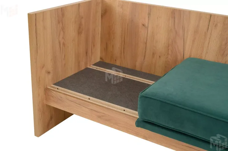 Кушетка Хилтон на пружинном блоке Зеленый