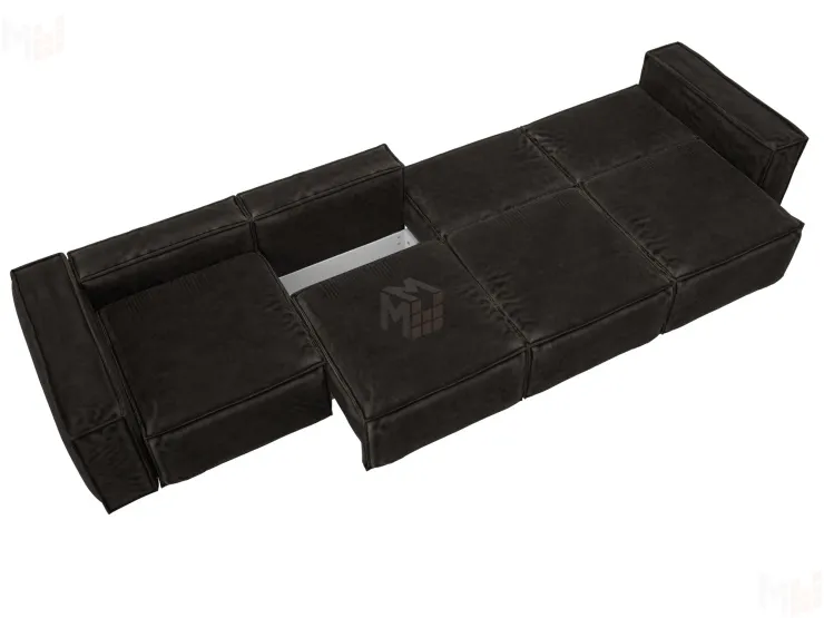 Диван прямой Лига-081 НПБ МегаЛонг ( BRUT 17 коричневый )