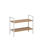 Стеллаж Leset Стилвуд 22 широкий, 2 полки (Белый/Дуб крафт золотой)