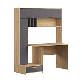 Стол письменный Лайт 03.243 H Гикори Рокфорд натуральный, Темно-серый