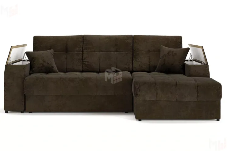 Угловой диван-кровать Лас-Вегас Коричневый правый 