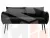 Диван прямой Лига-083 ( GRIFON 18 черный )