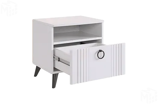 Тумба прикроватная Ева  белое дерево/белый матовый Тумба прикроватная Ева  белое дерево/белый матовый