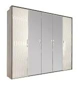 Шкаф  Гравита 5-дверный белый глянец