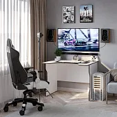 S00609 ВАРДИГ К2 стол компьютерный 100x75x82, белый/черный