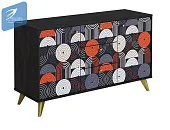 Комод Фьюжн Арт КМ-003 камень угольный/Vinil Комод Фьюжн Арт КМ-003 камень угольный/Vinil