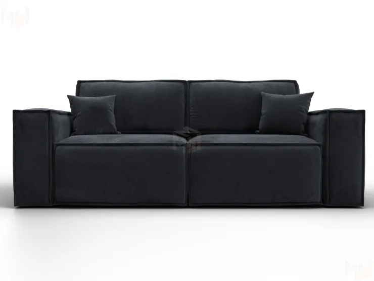 Диван прямой Лига-081 НПБ ( TOWER 11 темно-серый )