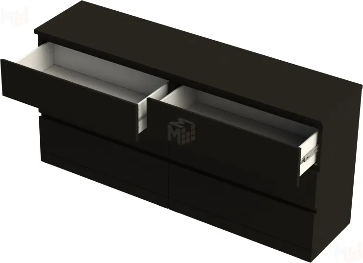 Комод Varma 6D шпон ясень черный Комод Varma 6D шпон ясень черный