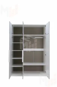 Шкаф 3-х створчатый Урбан-2 Лайт Грей Софт/Белый Шелк