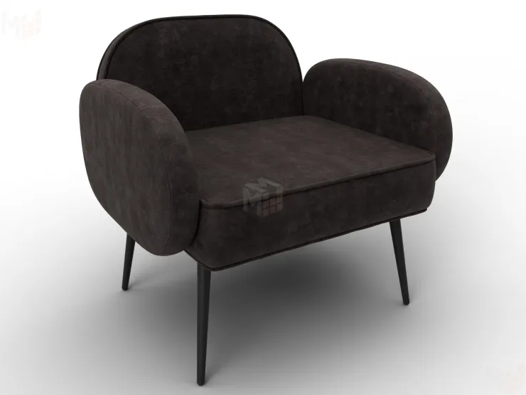 Кресло Лига-086 ( велюр BRUT 17 коричневый )