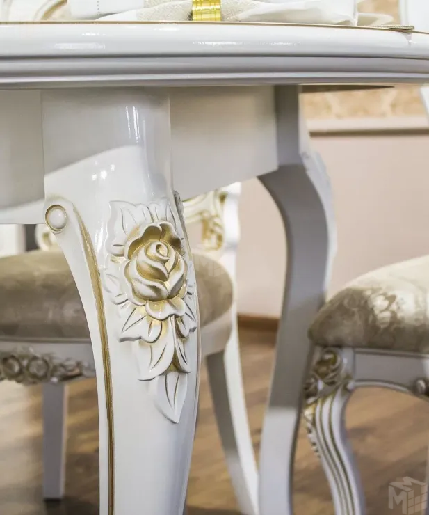 Стол Натали круглый белый глянец Стол Натали круглый белый глянец