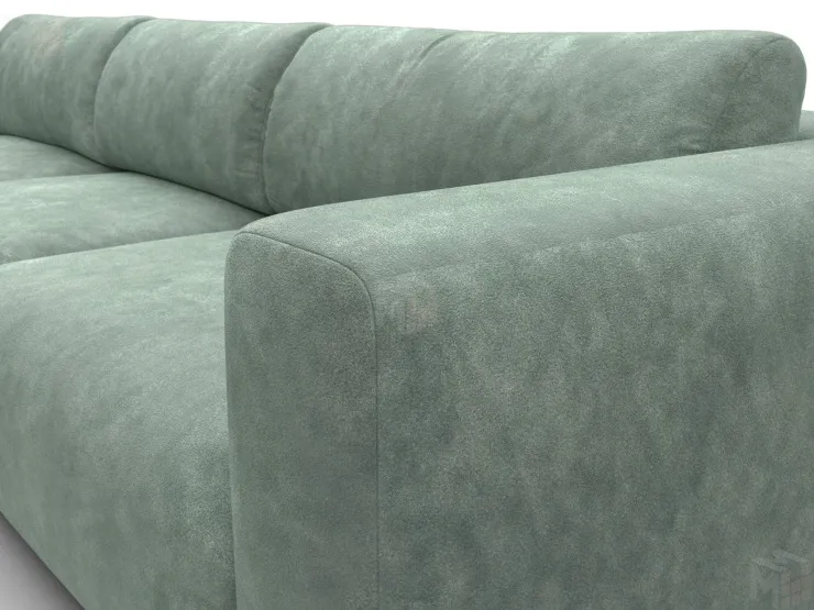 Диван угловой Лига-066 НПБ Лонг угол левый ( BRUT 08 зеленый )