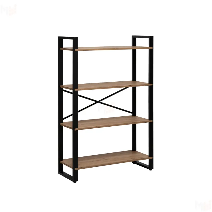 Стеллаж Leset Стилвуд 134 (Чёрный/Дуб крафт золотой)