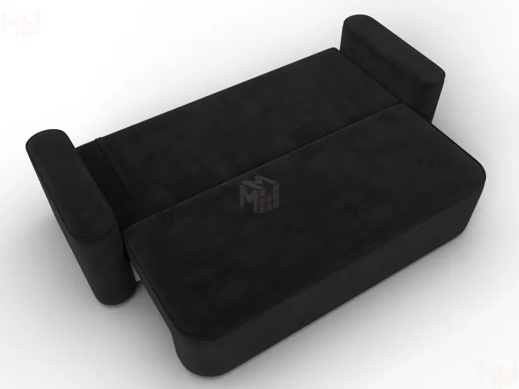 Диван прямой Лига-118 НПБ ( SEVEN 35 черный )