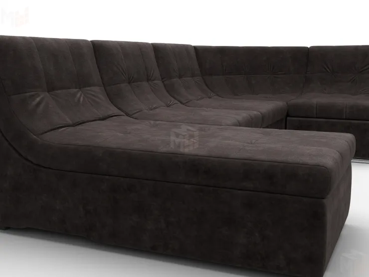 Диван П-образный модульный Холидей ( BRUT 17 коричневый )