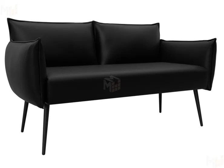 Диван прямой Лига-083 ( экокожа GRIFON 18 черный )