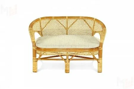 Диван из ротанга «Пеланги» двухместный с подушкой Диван из ротанга «Пеланги» двухместный с подушкой