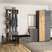 Прихожая Мини-Лайт Вариант 4 Дуб крафт золотой/графит