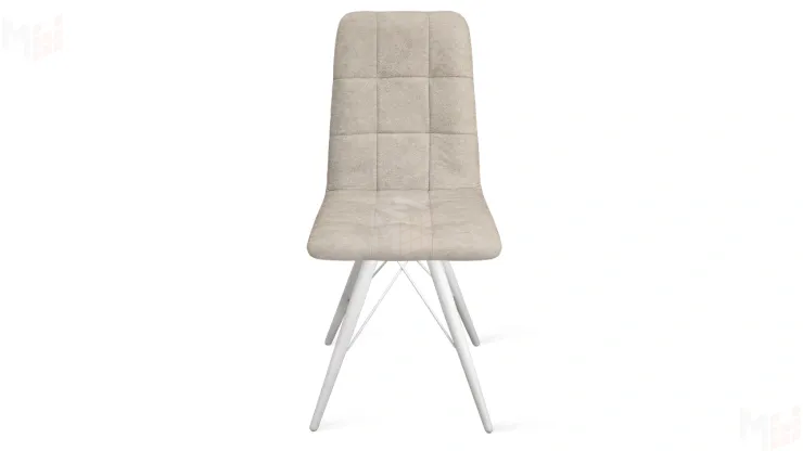 Стул Аспен К3 Белый матовый, Велюр Duna Brilliant