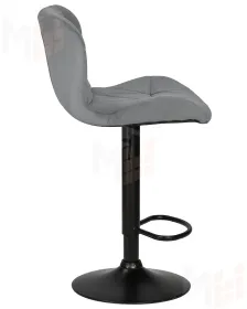 Стул барный DOBRIN BARNY BLACK (серый велюр (MJ9-75))