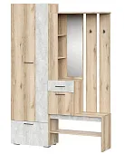 Прихожая Фаворит 1 Дуб Делано/Цемент Светлый Прихожая Фаворит 1 Дуб Делано/Цемент Светлый