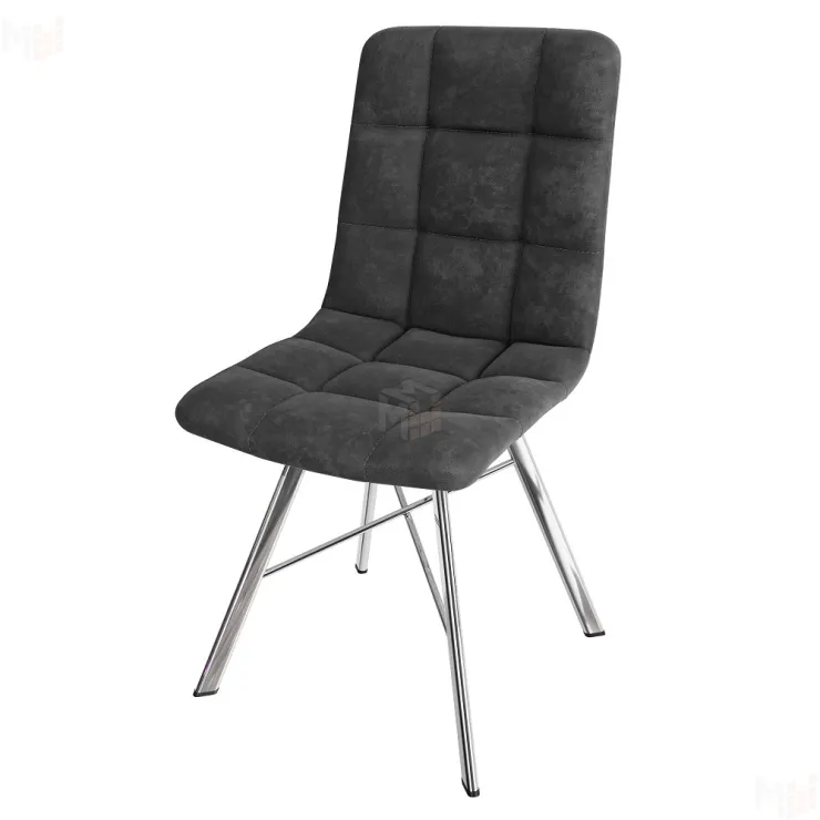 Стул Чили (велюр графит, ноги хром) Стул Чили (велюр графит, ноги хром)