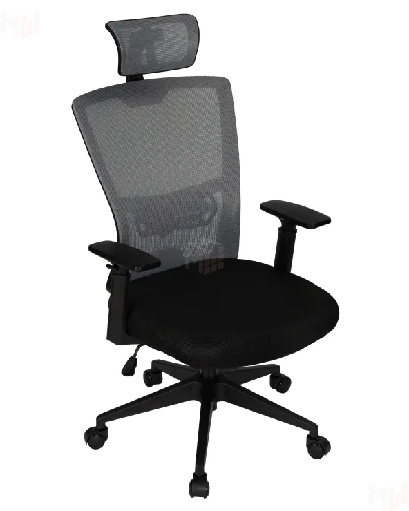 Офисное кресло для персонала DOBRIN NIXON (чёрный, серая сетка) Офисное кресло для персонала DOBRIN NIXON (чёрный, серая сетка)