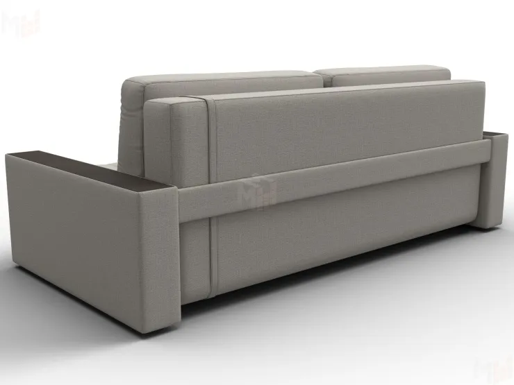 Диван прямой с декором Лига-096 НПБ ( Амур 02 Бежевый;Коричневый )