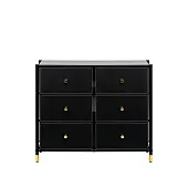 Комод Leset Нирита/Хайди, 6 ящиков, Черный (Черный/Черный) Комод Leset Нирита/Хайди, 6 ящиков, Черный (Черный/Черный)