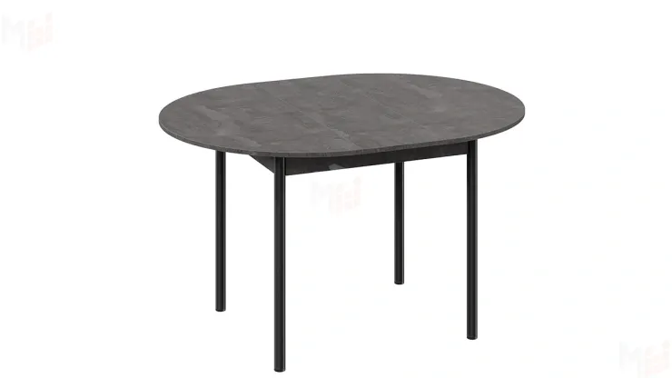 Стол обеденный раздвижной Терра Черный, Железный камень