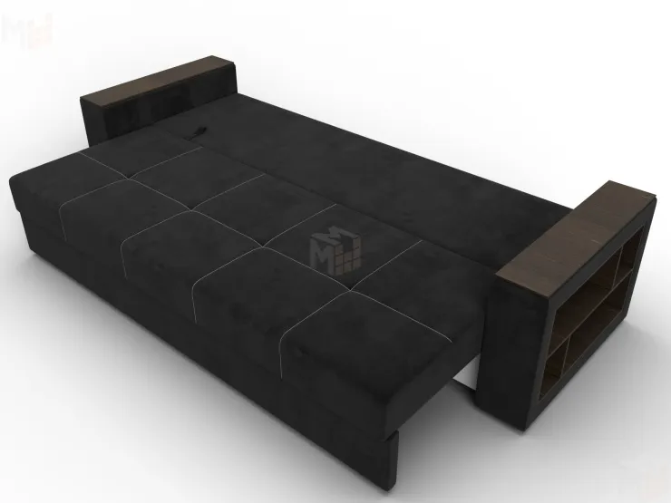 Диван прямой Дубай Лайт ( Черный )