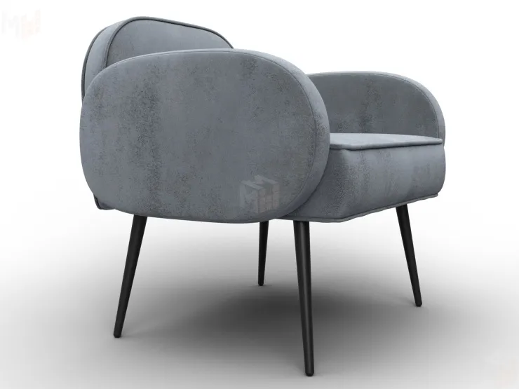 Кресло Лига-086 ( велюр TOWER 10 серый )