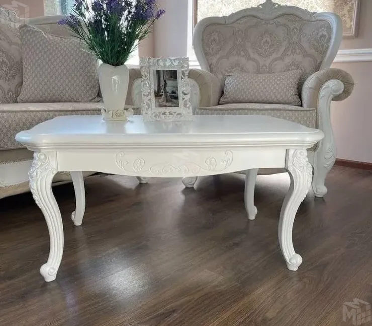 Столик прямоугольный Мишель белый матовый Столик прямоугольный Мишель белый матовый