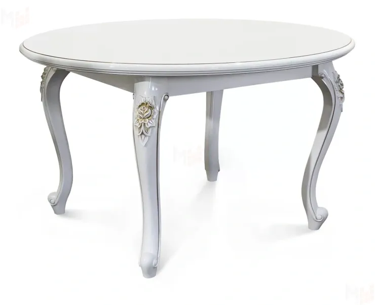 Стол Натали круглый белый глянец Стол Натали круглый белый глянец