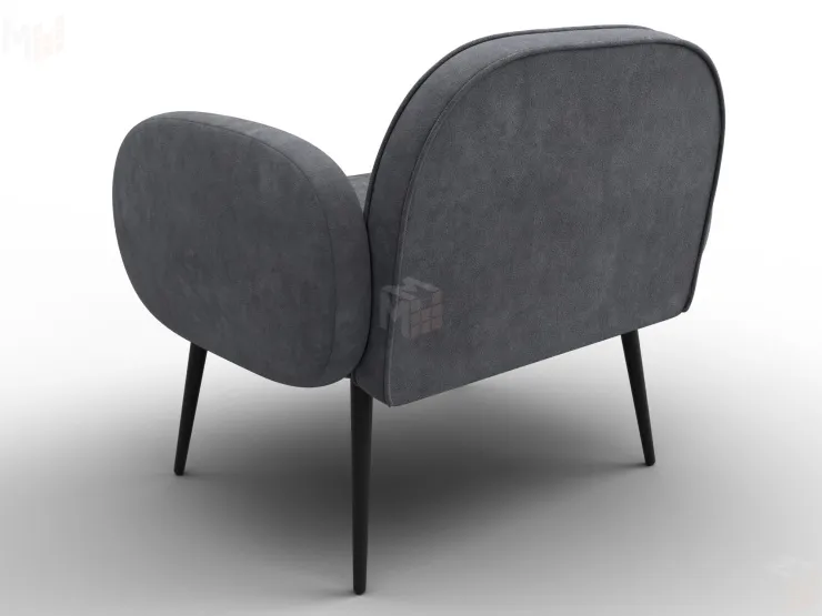 Кресло Лига-086 ( велюр BRUT 16 темно-серый )