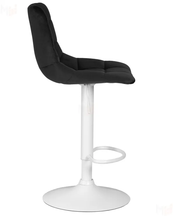 Стул барный DOBRIN TAILOR WHITE (черный велюр (MJ9-101))