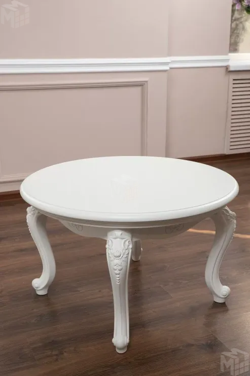 Столик круглый Мишель белый матовый Столик круглый Мишель белый матовый