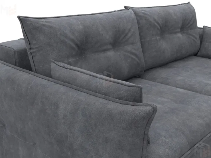 Диван прямой Лига-100 НПБ ( BRUT 16 темно-серый )