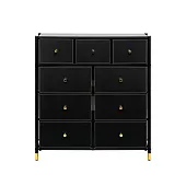 Комод Leset Нирита/Хайди, 9 ящиков, Черный (Черный/Черный) Комод Leset Нирита/Хайди, 9 ящиков, Черный (Черный/Черный)