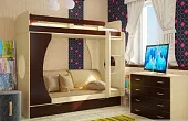 Двухъярусная кровать Фанки Кидз-2 + комод 13/5 СВ