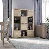 S00661 Фора 12 стеллаж 112х146х38, дуб беленый S00661 Фора 12 стеллаж 112х146х38, дуб беленый