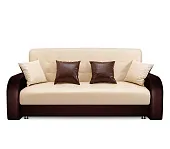 Диван книжка Престиж 120 (кожзам бежево-коричневый)