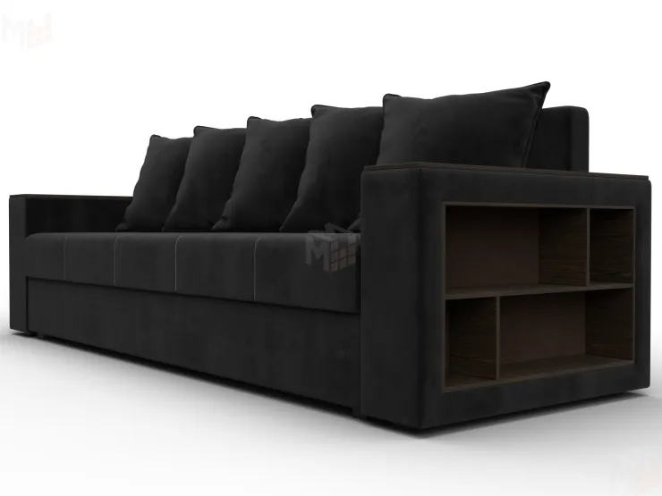 Диван прямой Дубай Лайт ( Черный )