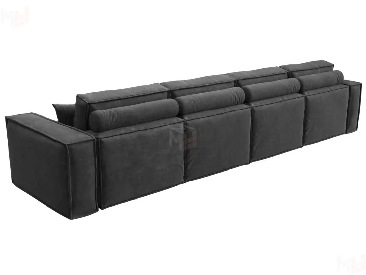 Диван прямой Лига-081 НПБ МегаЛонг ( BRUT 16 темно-серый )