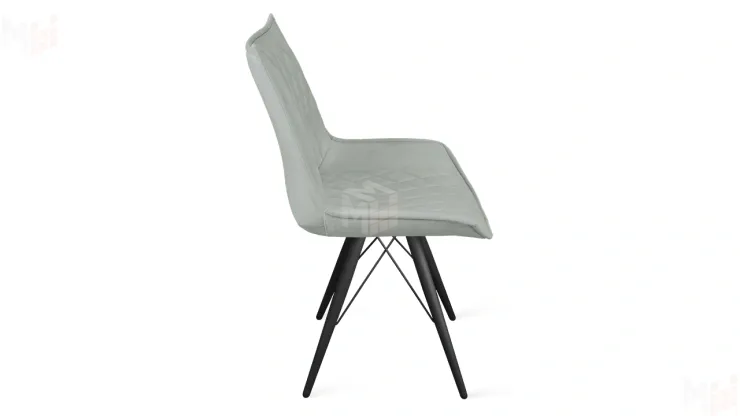 Стул Фэнди К3 Черный муар, Велюр Confetti Silver