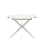Стол раздвижной Leset Капри со стеклом (Белый) Стол раздвижной Leset Капри со стеклом (Белый)