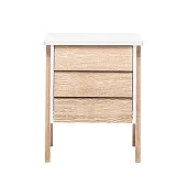 Тумбочка Leset "Сканди" 3 ящ. (Молочный дуб, компаньон Дуб/Молочный дуб)