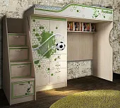 Кровать-чердак ФУТ-4/1 + тумба-лестница ФУТ-13/8 серия Футбол Кровать-чердак ФУТ-4/1 + тумба-лестница ФУТ-13/8 серия Футбол